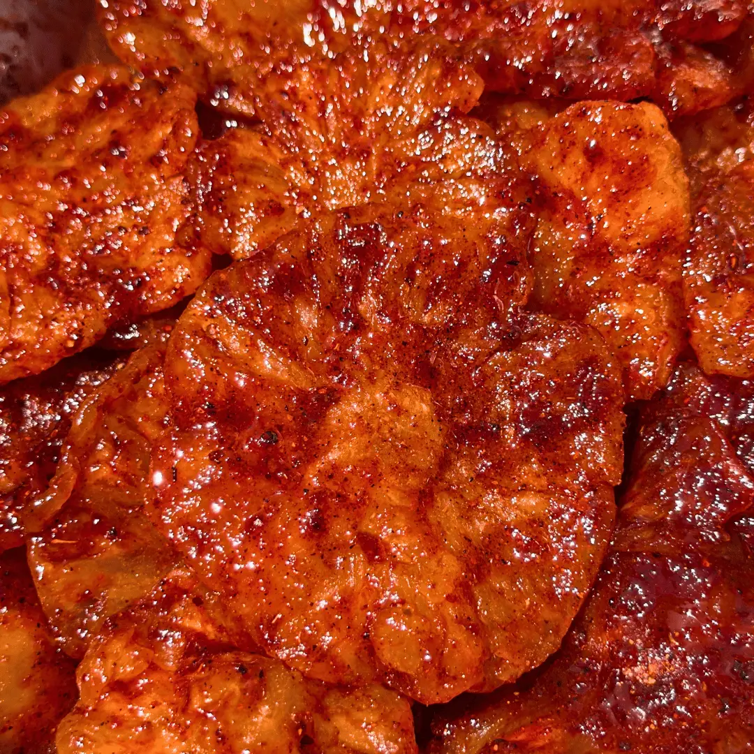 DRIED PINEAPPLE Chamoy Dried Fruit - Chilitos Sweet, Sour & Spicy Chili Snack - Mexican Pineapple Slices Enchilado for All Ages, Authentic Dulces Mexicanos Enchilados, PIÑA Seca in Bags & Jars with Tamarindo Pulp Chamoy