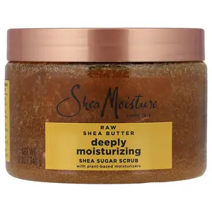 SheaMoisture Shea Sugar Scrub, Deeply Moisturizing, Raw Shea Butter, 12 oz (340 g)