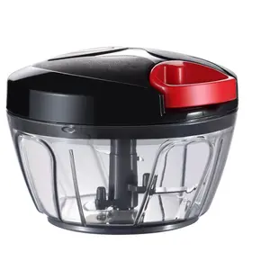 Manual Food Chopper Vegetable Cutter, Hand String Vegetable Chopper Onions Cutter for Vegetable Fruits Nuts BPA Free Food Safe Material, 550ml Yellow