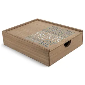 360 Stand Luxurious Wooden Organiser Memory Box - "The Lord Is My Strength" (Dicksons WMBSL9S), Luxurious Wooden Box, Storage Organizer, Memorabilia Box