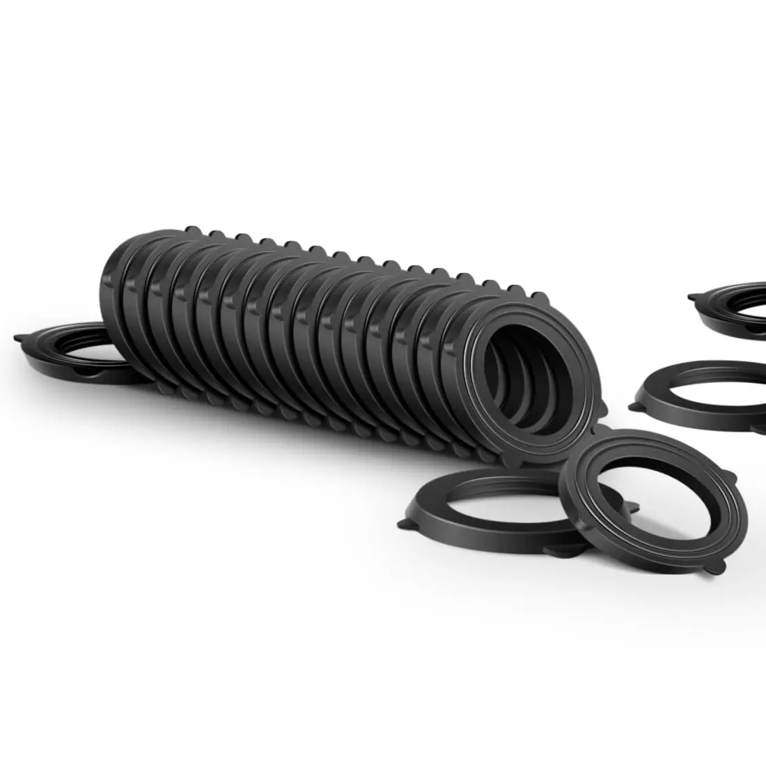 Garden Hose Washers Rubber Washers Seals, Fit All Standard 3/4" Garden Shower Hose and Water Faucet Fittings (30 Pack, Black)