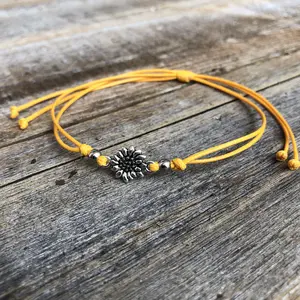 Sunflower Bracelet, flower Anklet