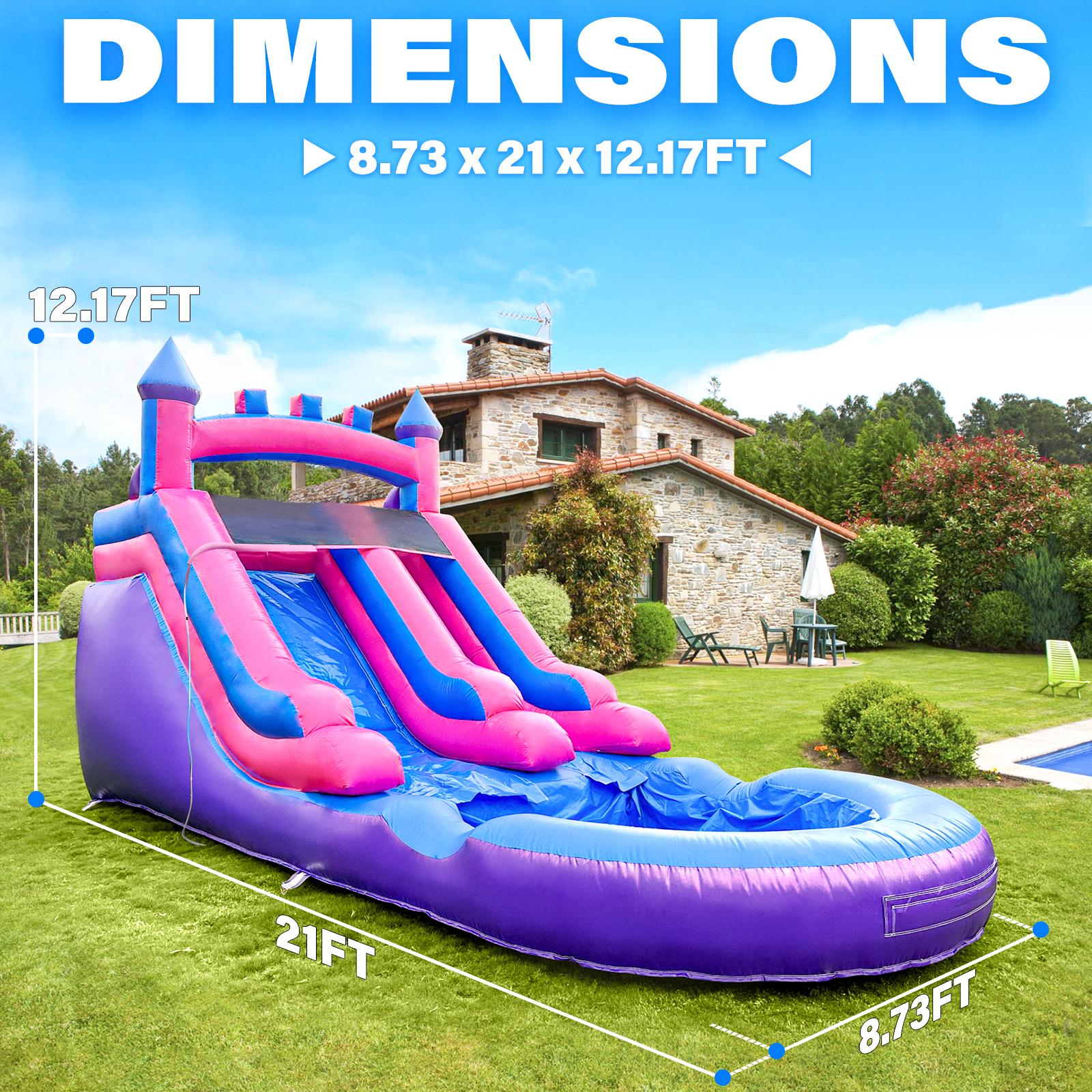 Commercial Grade Water Slide  Inflatables Rental-Grade Adult Water Slides with Blower and Pool Large Water Slides for Kids and Adults, Summer Water Slide Inflatables for Backyard and Outdoor Use of Commercial-Grade PVC