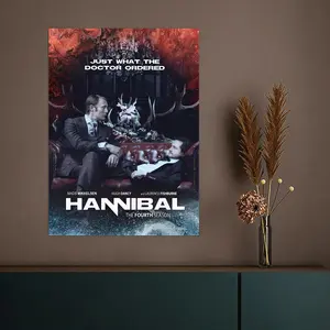 Trending HHannibal Horrormable Poster HD Heavy-Duty Self-Stick Waterproof Wall Decor Tool-Free Install Durable & Reusable Conceals Wall Flaws Elevates Home Style Perfect for Living Room Bathroom & Kitchen Easy Apply & Remove