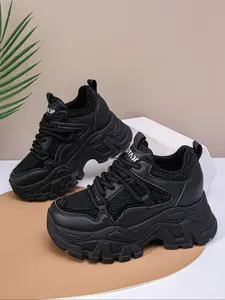 Women's Wedge Heel, Comfortable Thick Sole Shoes for Daily Wear, Stylish Ladies Footwear for All Seasons, Thick Soled Sneakers