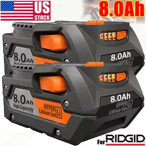 New 1-4 counts For Ridgid R840087 8.0Ah Lithium Battery Rigid 18Volt R840085 Power To