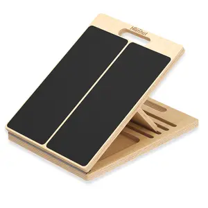 Heavy Duty Adjustable Wooden Slant Board Home Fitness Calf Ankle Heel Stretch Trainer for Squats Leg Flexibility Equipment