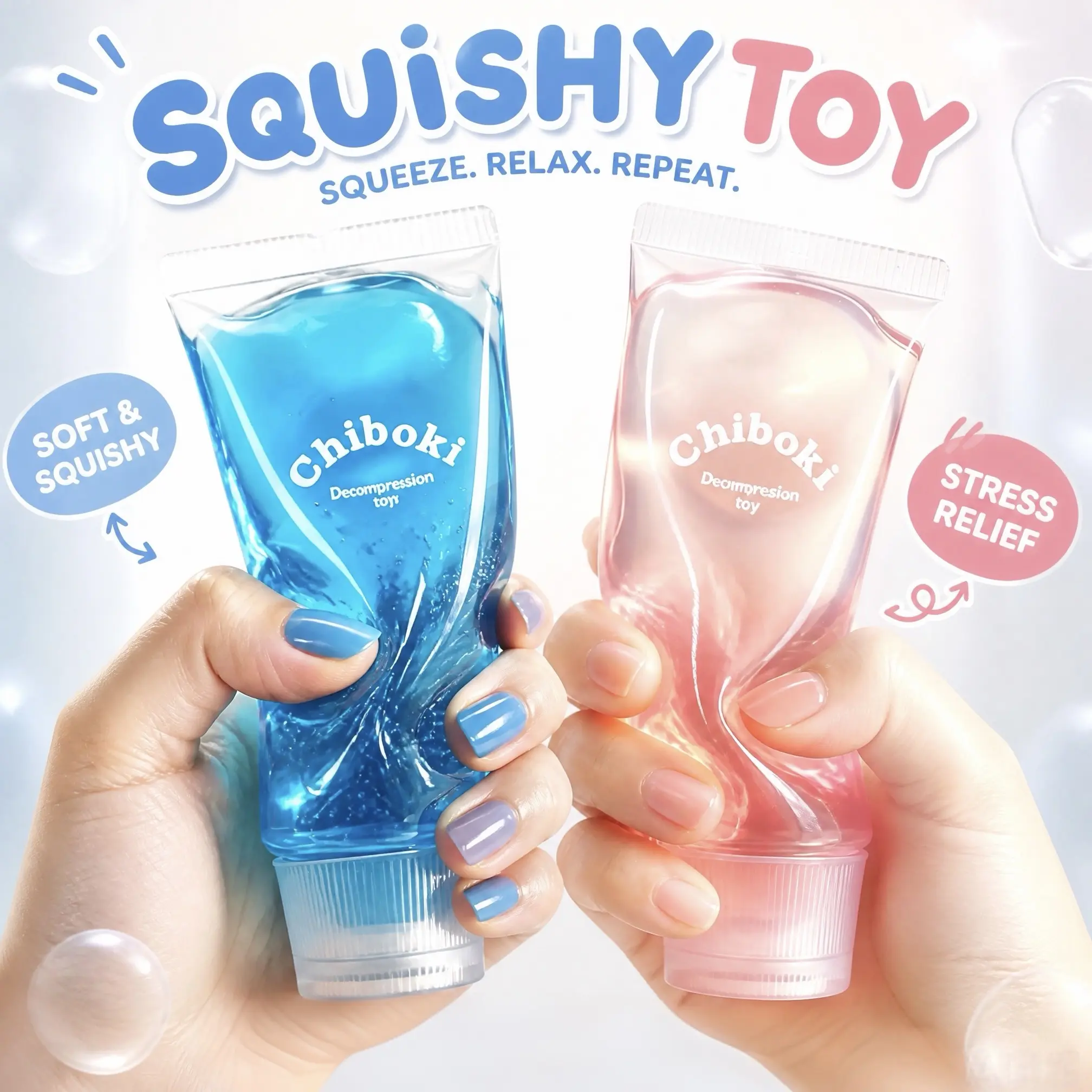 Fidget Squish Toy Tooth Shaped Creamy Smooth Squeeze Ball, Slow Rebound Non-Bouncy Malleable Sensory Toy, Viral ASMR Satisfying Play Gift for Teens Adults Kids