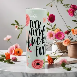 F*ckity 20oz Tumbler with Slide Lid and Plastic Straw for On-the-Go Hydration - Bottle, Drinkware