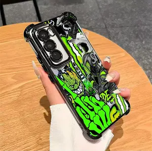 MS Four CornersAnti-Fall Transparent Soft Silicone Phone CasesShell Tough Phone Cover L12For S22 S23 S24 S25 S26 FE ULTRA PLUS  #SMMZ16