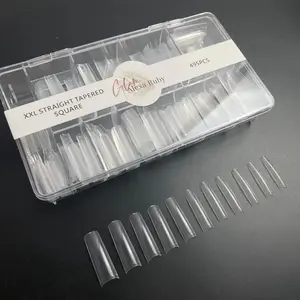 SOFT GEL XXL STRAIGHT TAPERED SQUARE TIPS 495pc