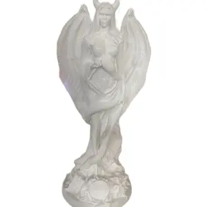 Empress Lilith Lilith Serpent Statue Cast Powder Altar Decor with Winged Design and Detailed Sculpture