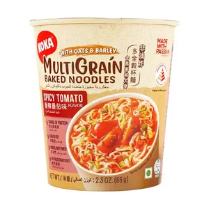 KOKA Singapore Multi-Grain Noodles Spicy Tomato Flavor - Non-Fried, Low Calorie Oat Ramen (65g)