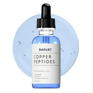 BARUBT Copper Peptides Serum with Hyaluronic Acid & Collagen Boosting for Firming Plumping Brightening Face Serum 1 fl oz Anti Aging Firming Plumper