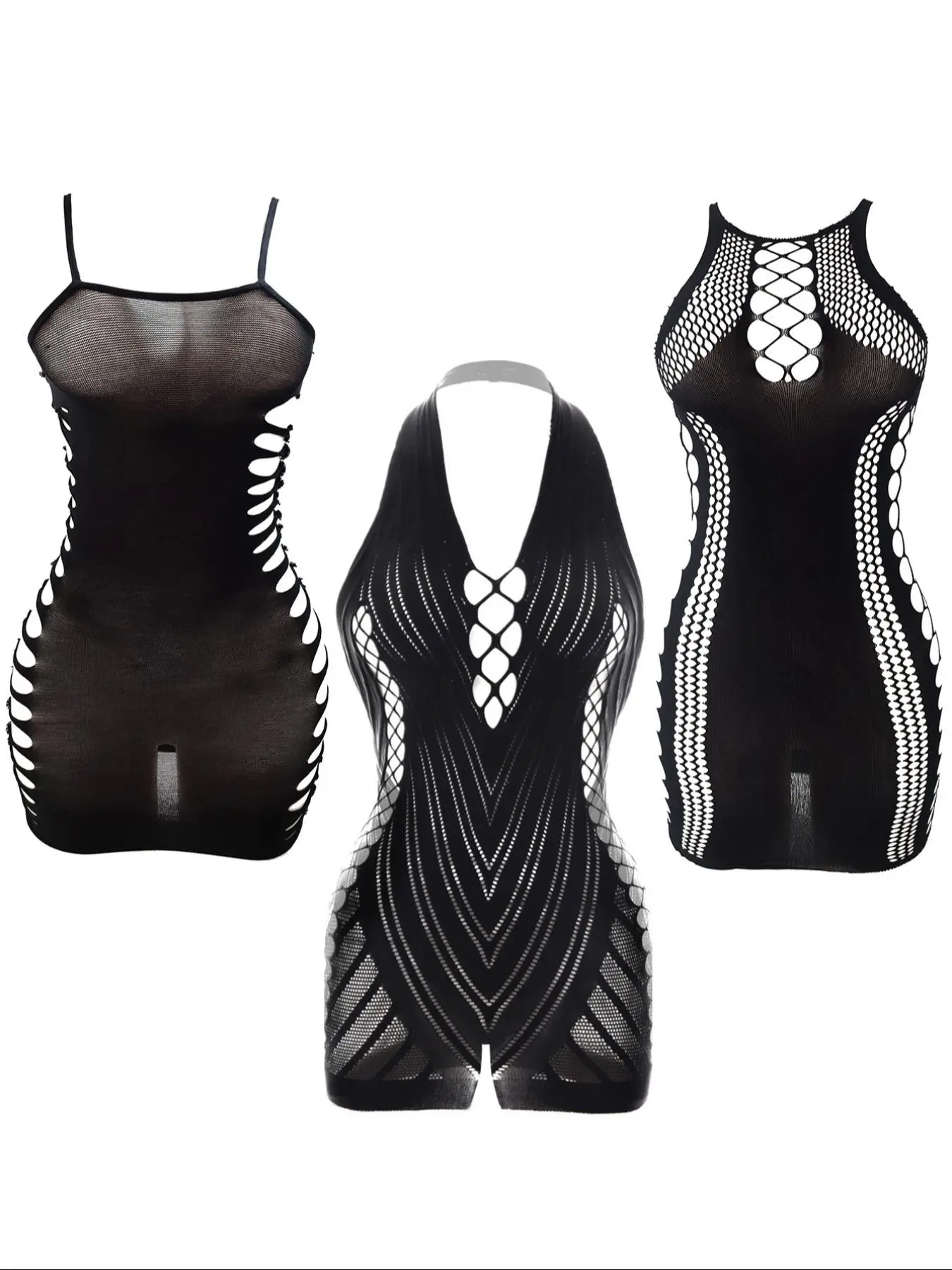 Women's Solid Fishnet Cover Up Dress, Casual Hollow Out Bodycon Cover Up for Beach Holiday Vacation, Ladies Swimwear for All Seasons, Swimsuit Cover Up, Beach Cover Ups, Beachwear Cover Up, Mesh Cover Up, Swimwear Coverups