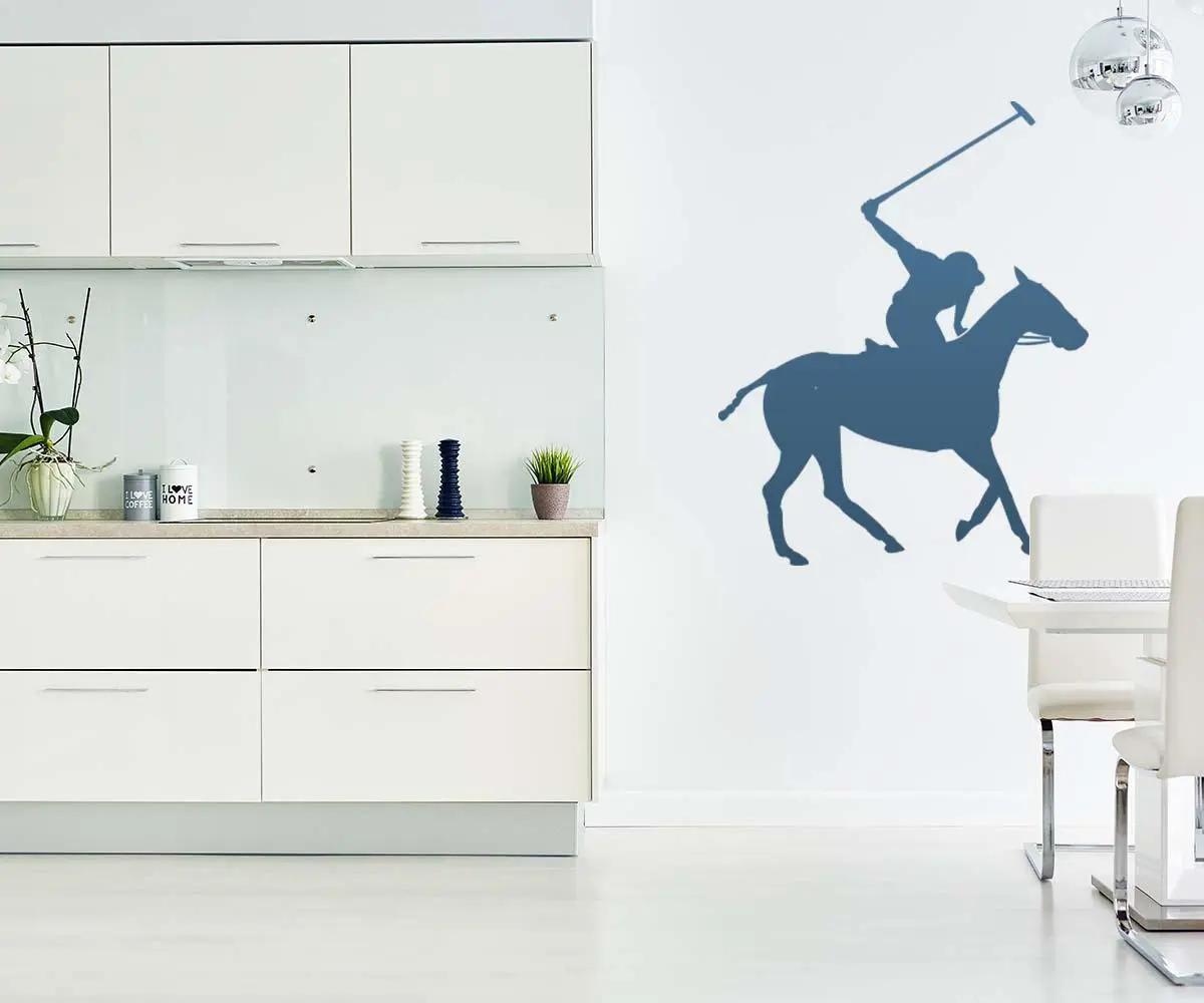 Polo Player and his Horse Stencil - Art and Wall Stencil