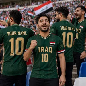 Personalized Iraq Soccer Jersey, Custom Iraq Football Jersey With Name Number, Iraq Fan Shirt, Iraqi Pride Gift, Custom Soccer Jersey