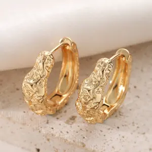 Vintage Gold/Silver Plated Hollow Pattern Earrings Fashion For Woman Wedding Engagement Party Banquet Jewelry