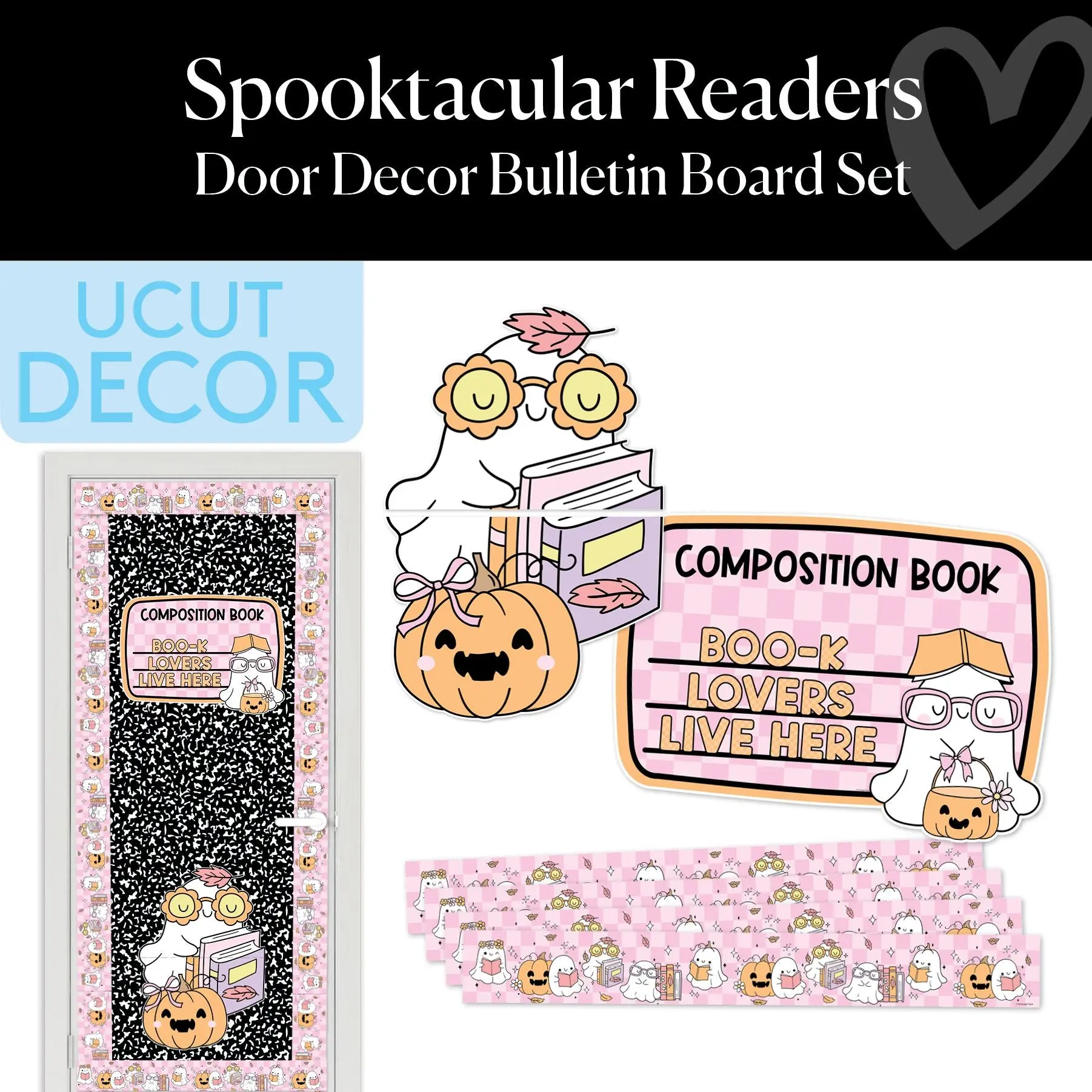 Spooktacular Readers Halloween Pre-Printed Door Decor Bulletin Board Set