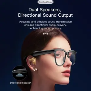 Ai Smart Camera Glasses, Fashionable Multi-Functional Wearable Device, Smart Audio Glasses, Remote Photography, HD Recording, Bluetooth-compatible Call, Ai Voice Assistant