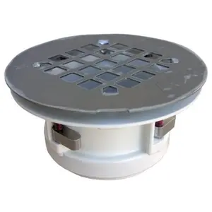 212 MAIN Chrome Plated Wingtite Shower Drain (03-1224) - Top Mount Design, 2" Connection, Easy Installation, PVC/ABS Pipe Fit, Water Drainage Compatible