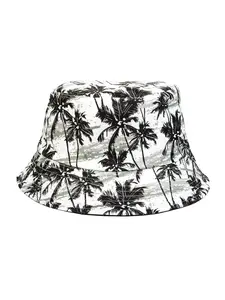 Plant Print Bucket Hat, Unisex Fashion Retro Simple Two-Sided Hat, Outdoor Casual Beach Sun Protection Hat, All Seasons
