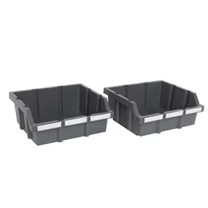 XL Grey Bins for Commercial Bin Rack (2-Pack)