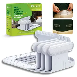 Heavy Duty Bed Sheet Holders (4pcs) with Fitted  Sheet Lock, Snap Lock Sheet Holders for All  Mattress Sizes, Keep Sheets Tight & Wrinkle-Free,  Bed Sheet Lock Clips, Corner Fitted for All  Bed Sizes