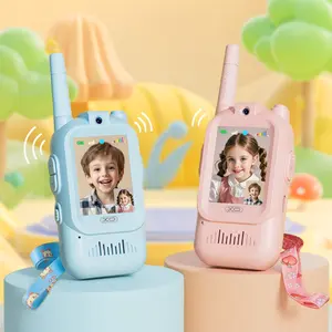Video Walkie Talkies for Kids，Handheld 2 Pack Rechargeable Video Intercom Kids Walkies Talkies, Indoor Outdoor Toys for Family Games, Outside, Camping, Hiking for Boys Girls