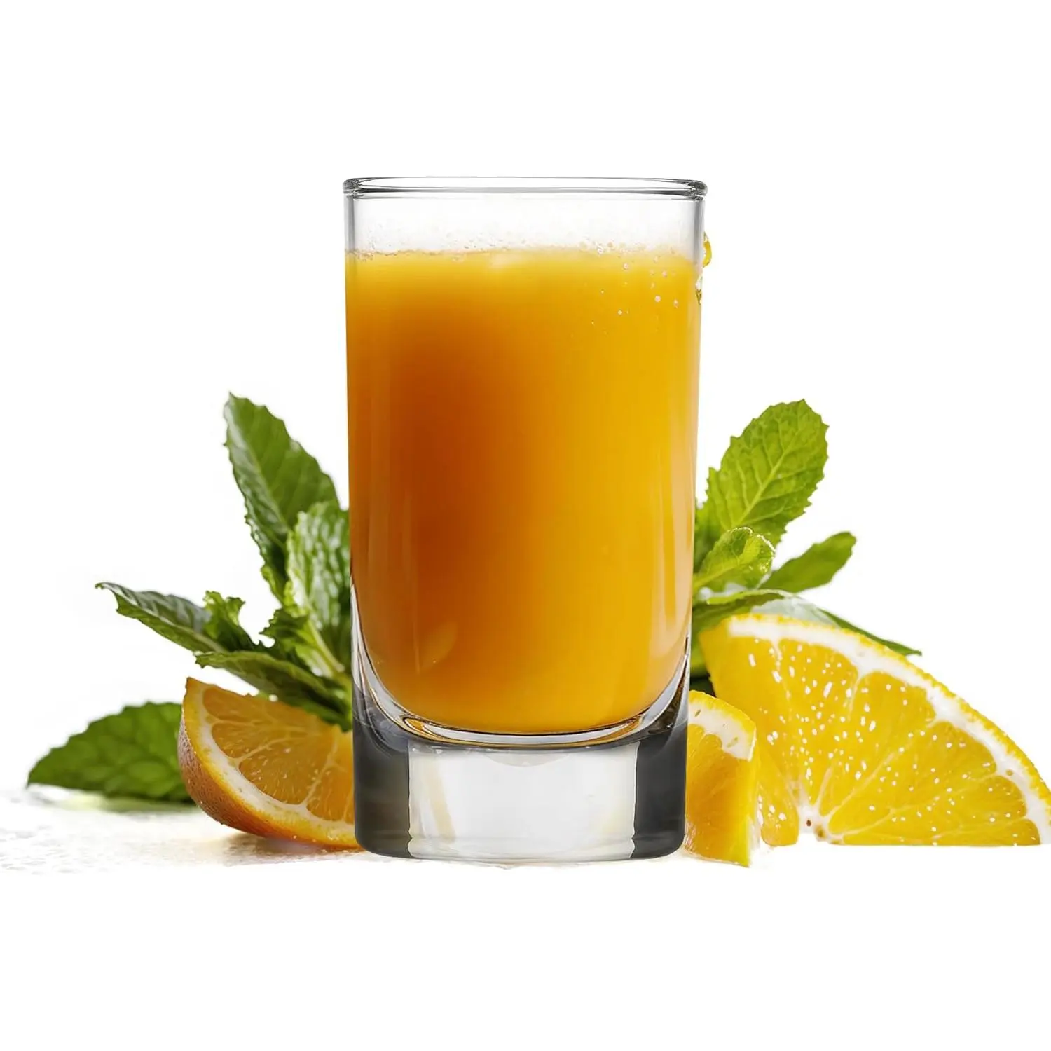 Mini Juice Glasses, 4.75 Ounce SMALL Glass Cups, Set of 6 Thick and Durable Juice Glass, 2.1 Inch x 3.9 Inch Heavy Base Juice Cups,  Drinking Glasses for Milk, Small Drinking Glasses