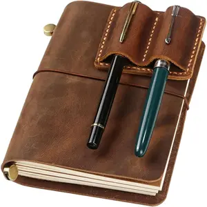 Refillable A6 Travelers Notebook Cover, A6  Journal with 3 Inserts and Card Slots and Pen Holder