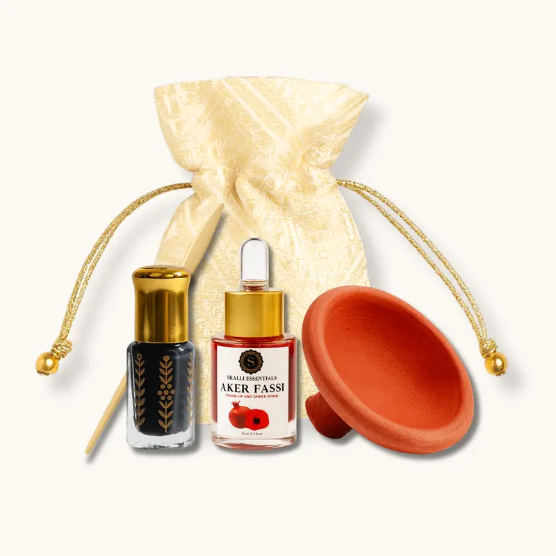 Moroccan Natural Makeup Ritual Set | With Moroccan Kohl & Aker Fassi