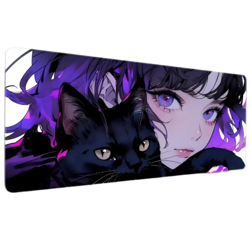 Anime Mouse Pad Large Desk Mat, High Quality Rubber Keyboard Pad with Non Slip Base and Stitched Edges, HD Color Gaming Mouse Pad Extended Desktop Accessories for PC Computer Laptop Office Workspace Setup Decor, 31×12 Inch