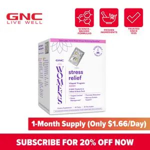 GNC Women's Stress Relief Vitapak, Stress & Cortisol Management with Cognitive Support, 30 Count