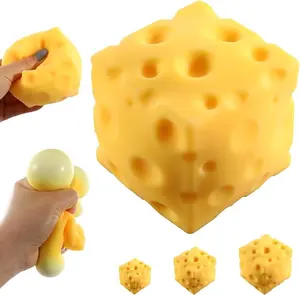 Soft Cheese Shape Squeeze Toy – Yellow, Moldable Fidget Toy with Squeeze Action, Perfect for Play & Relaxation