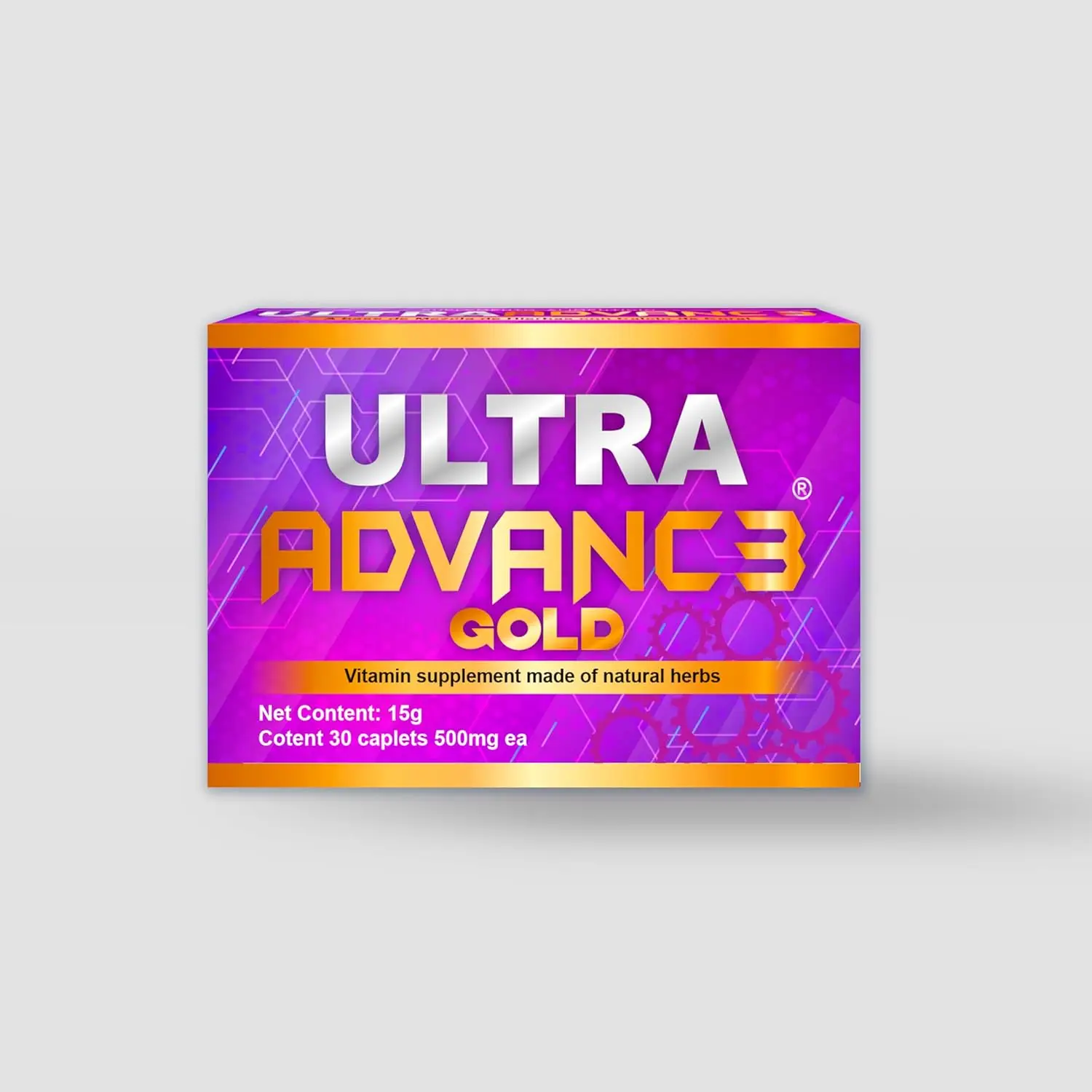 Ultra Advance Gold - Omega-3, Turmeric, Glucosamine Chondroitin Formula. Vegan, Non GMO, 30 Caps