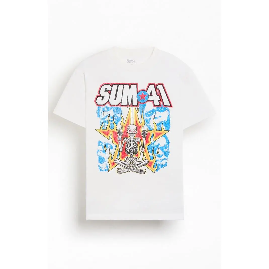 PacSun Men's Sum 41 Flames T-Shirt - Multicolor