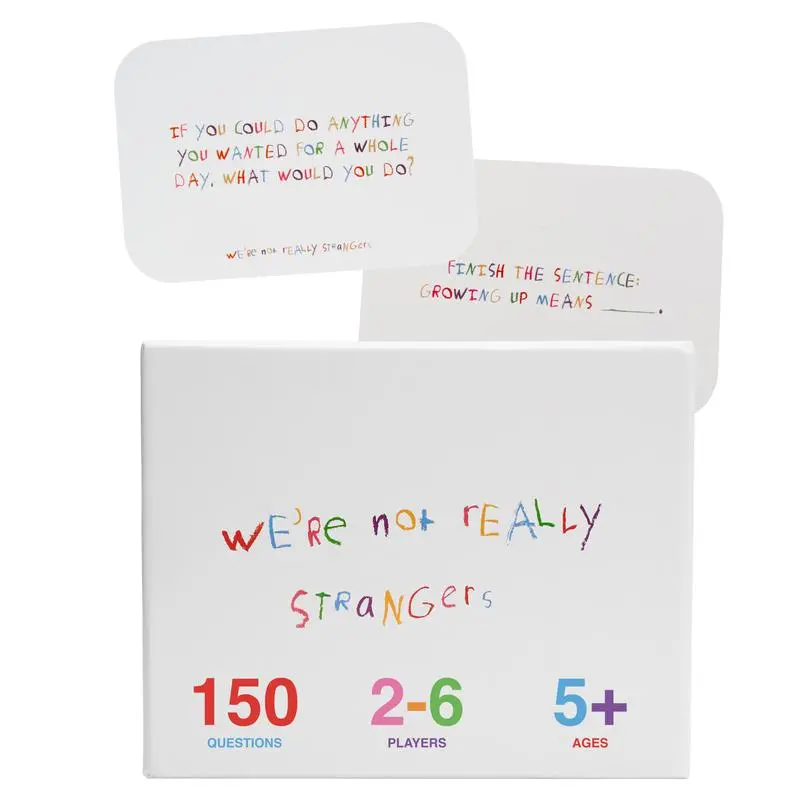 We're Not Really Strangers Kids Edition Dedicated Deck Card Game - 150 Conversation & Activity Cards for Kids, Families