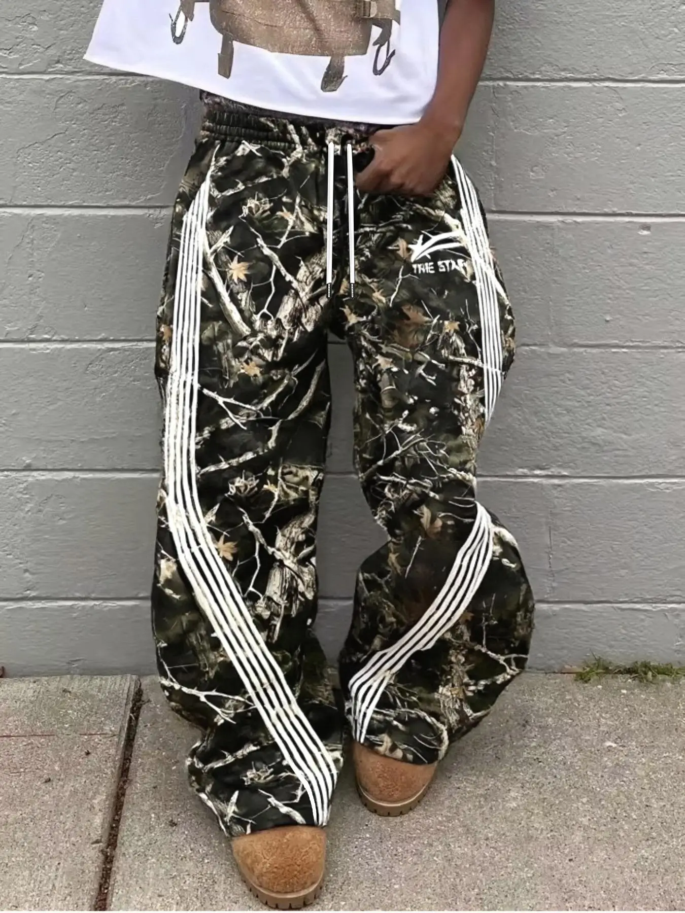 Men's Camo Print Straight Leg Sweatpants, Street Fashion Casual Regular Fit Camo Print Trousers for Daily Wear, Men's Bottoms for Summer