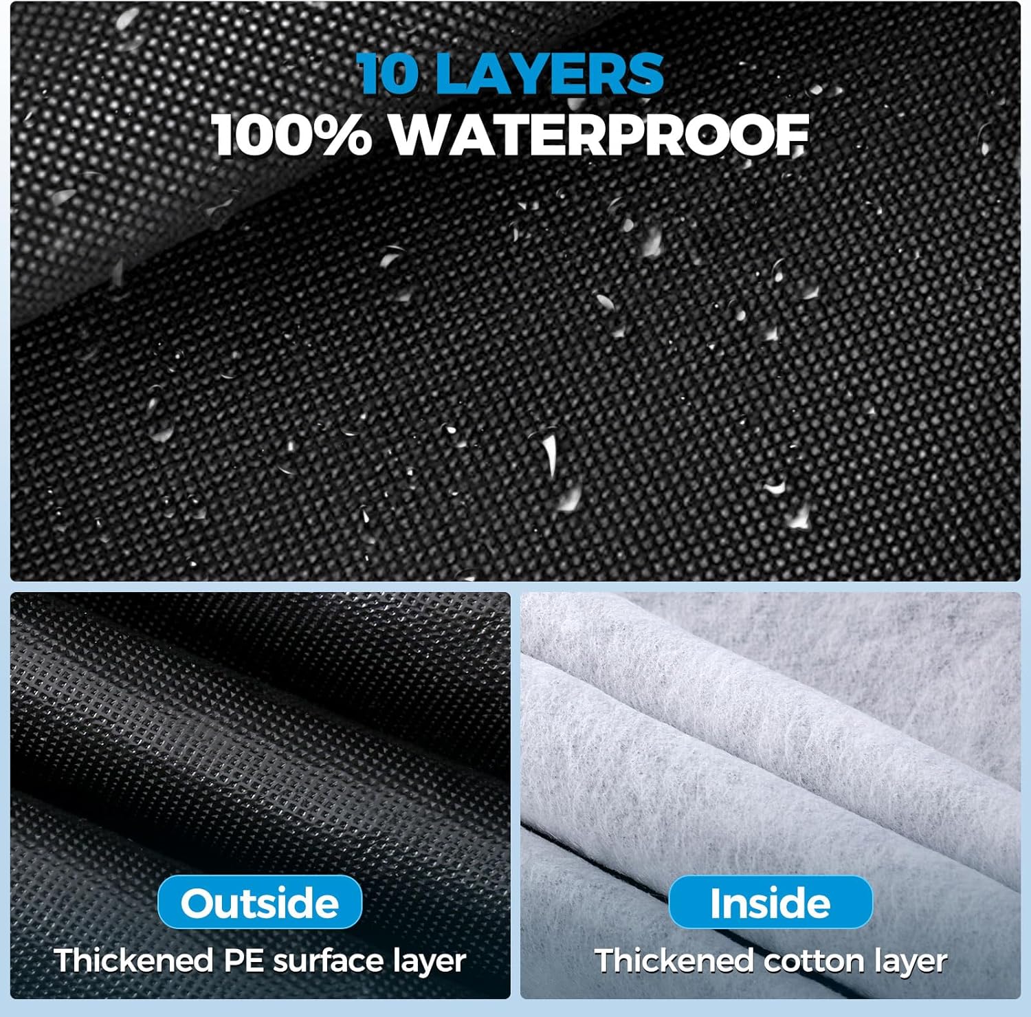 Truck Cover Waterproof All Weather, 10 Layers Outdoor Full Exterior Cover with Rain Sun UV Snowproof Protection with Zipper Cotton, Universal Fits Up to 210 Inch for Automobiles Truck Cover Waterproof All Weather, 10 Layers Outdoor Full Exterior Cover with Rain Sun UV Snowproof Protection with Zipper Cotton, Universal Fits Up to 210 Inch for Automobiles