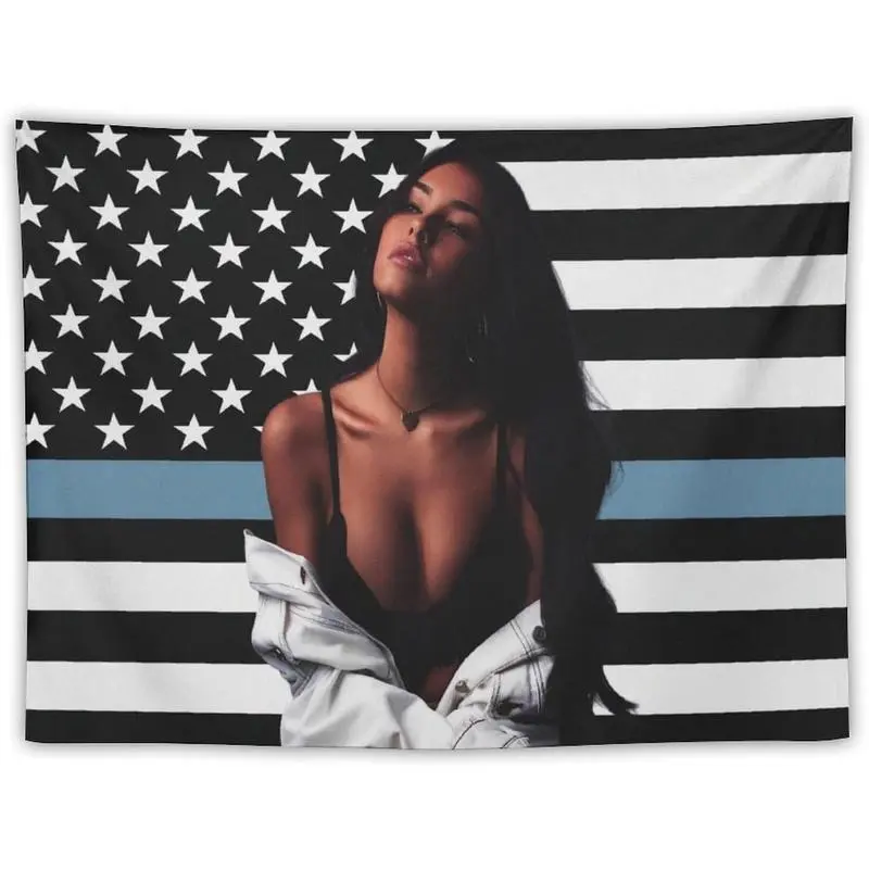 Madison Music Beer-Themed Velvet Print Tapestry, Decorative Home Decor for University Dormitory Living Spaces, Tapestry Room Decor