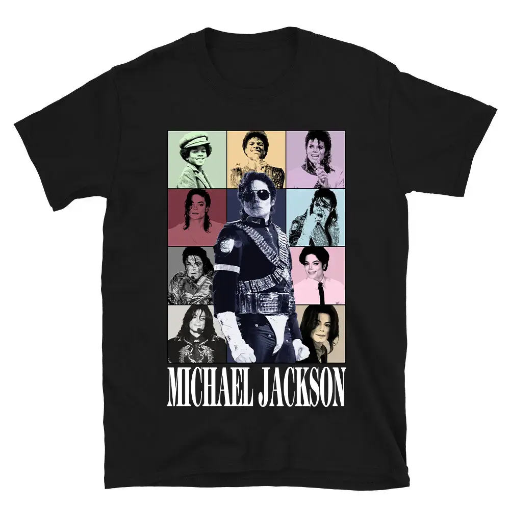 Unisex Short-Sleeve Michael Jackson Era Homage Retro Sports Top - Everyday Casual, Elegant Style T-Shirt, Shortsleeve