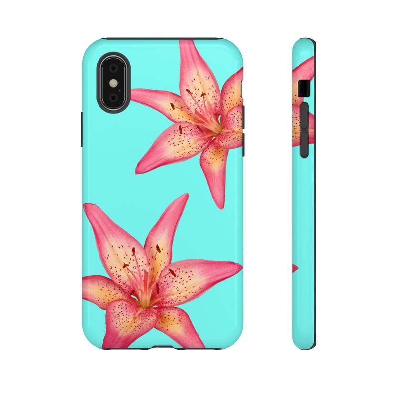Premium Tiger Lily Flower Phone Case, Shockproof & Protective, High-Color, Available for Different Phones