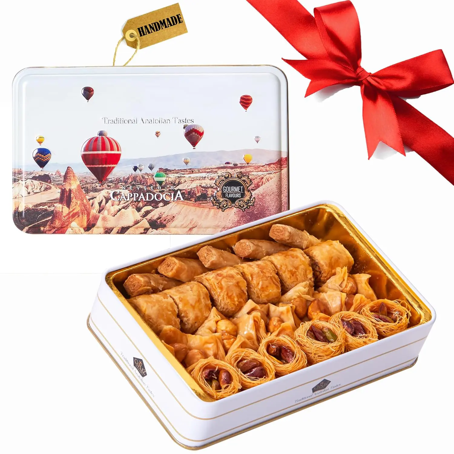 Pastry 8.5oz, Halal Shatila Baklava Gift Box with Rich Pistachios, Walnuts, Hazelnuts & Cashews - Sweet Food Gift for Women - Snack, Cake