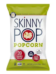SkinnyPop Original Popcorn, 4.4oz Grocery Size Bags, Skinny Pop, Healthy Popcorn Snacks, Gluten Free
