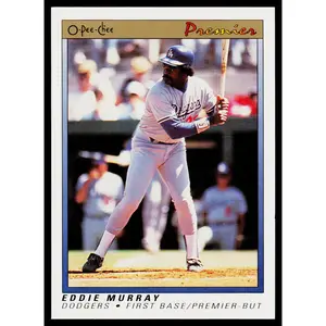 Eddie Murray 1991 O-Pee-Chee Premier #86 Los Angeles Dodgers
