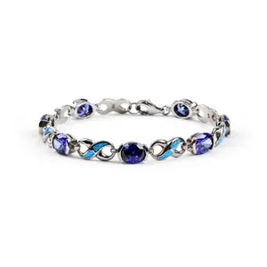 OCEAN Blue Sapphire Infinity Bracelet