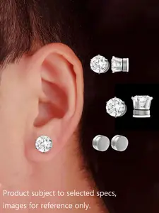 Magnetic earrings set without piercing, simple style rhinestone decoration earrings for men and women, hypoallergenic, non-piercing magnetic clip-on earrings, elegant and fashionable earrings, fashion jewelry for men and women