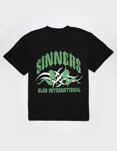 ALPHA COLLECTIVE Sinners Club Mens Boxy Tee