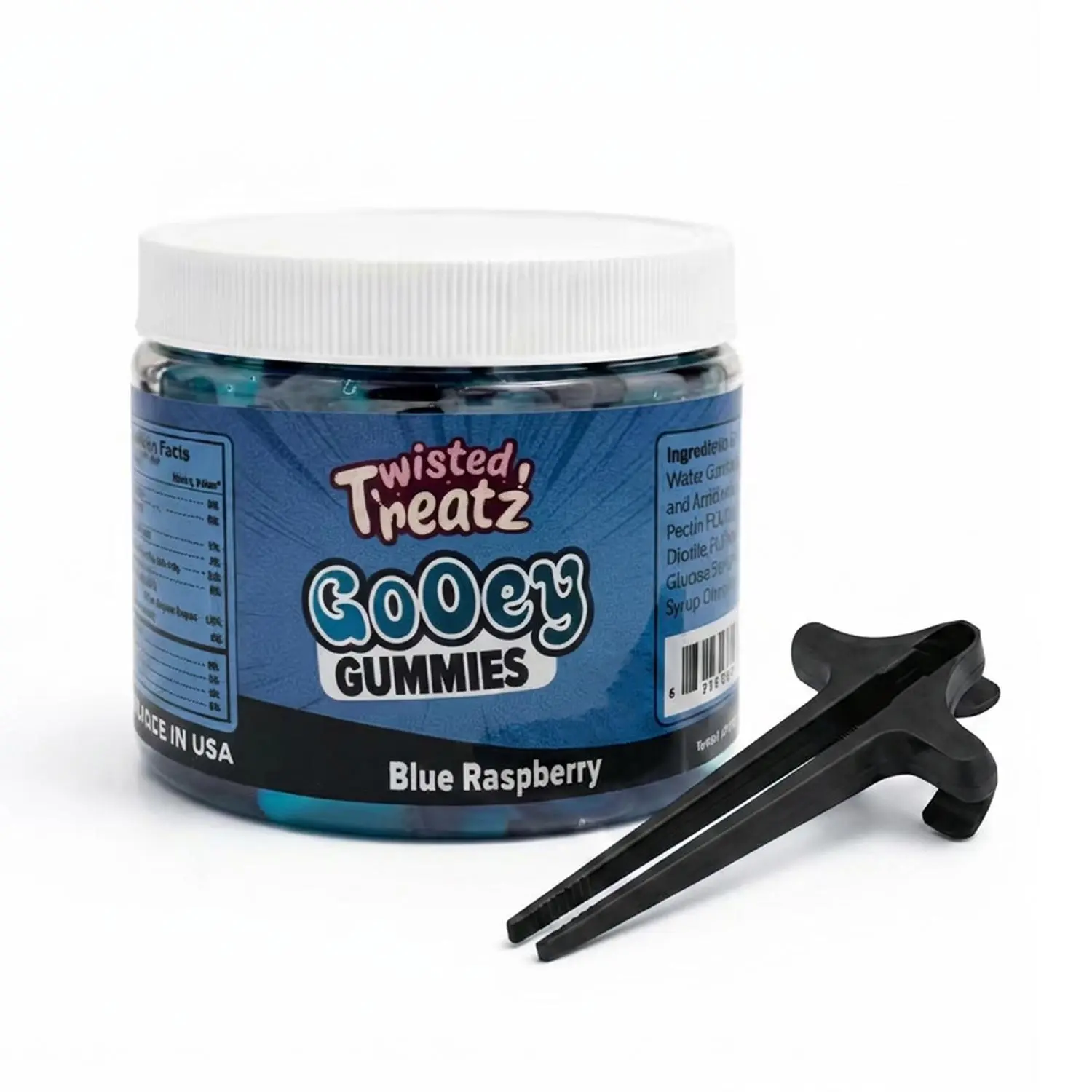 Gooey Exotic Mix Gummies with Sour Liquid Filling Candy Jar